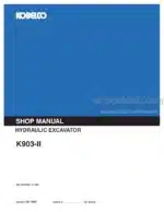 Photo 4 - Kobelco K903-II Shop Manual Hydraulic Excavator S5LE0004E1NA
