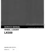 Photo 4 - Kobelco LK500 Service Manual Wheel Loader S5RM0001E-02
