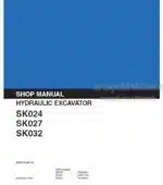 Photo 5 - Kobelco SK024 SK027 SK032 Shop Manual Hydraulic Excavator S5RO0002ENA