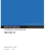 Photo 4 - Kobelco SK100III Service Manual Hydraulic Excavator S5YW0002E-00