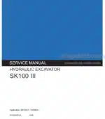 Photo 4 - Kobelco SK100III Service Manual Hydraulic Excavator S5YW0002E-00