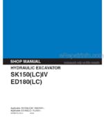 Photo 4 - Kobelco SK150LV IV ED180LC Shop Manual Hydraulic Excavator S5YMU-YL01E-01
