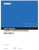 Photo 4 - Kobelco SK17SR-3 Shop Manual Compact Crawler Excavator S5PU0002E01NA