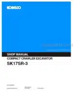Photo 4 - Kobelco SK17SR-3 Shop Manual Compact Crawler Excavator S5PU0002E02