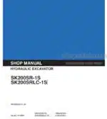 Photo 5 - Kobelco SK200SR-1S SK200SRLC-1S Shop Manual Hydraulic Excavator S5YB0003E-01NA