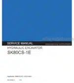 Photo 4 - Kobelco SK80CS-1E Service Manual Hydraulic Excavator S5LF0004E-01