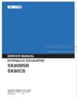 Photo 4 - Kobelco SK80MSR SK80CS Service Manual Hydraulic Excavator S5LF0002E-00