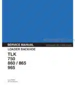 Photo 5 - Kobelco TLK750 TLK860 TLK865 TLK965 Service Manual Loader Backhoe 3517-457-M1-00NA