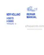 Photo 4 - New Holland H9870 H9880 Repair Manual Bale Wagon