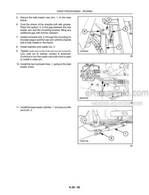 Photo 8 - New Holland HW300 HW320 HW340 Speedrower Repair Manual Self Propelled Windrower 86589299
