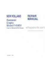 Photo 4 - New Holland Kawasaki FH580V Repair Manual Engine 87372878