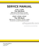 Photo 4 - New Holland L221 L228 C227 C232 C237 Tier 4B Final Service Manual Skid Steer And Compact Track Loader 48068128