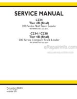Photo 4 - New Holland L234 C234 C238 Tier 4B Final Service Manual Skid Steer And Compact Track Loader 48060316