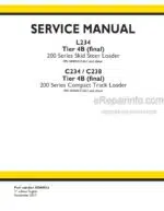 Photo 4 - New Holland L234 C234 C238 Tier 4B Final Service Manual Skid Steer And Compact Track Loader 48060316