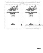 Photo 4 - New Holland LB115 Repair Manual Loader Backhoe 86584406