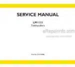 Photo 4 - New Holland LM1133 Service Manual Telehandler 87474458B