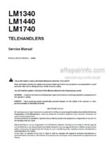 Photo 4 - New Holland LM1340 LM1440 LM1740 Service Manual Telehandler 6036701002