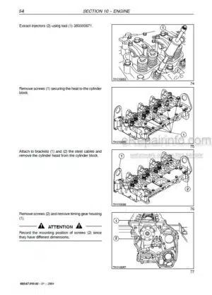 Photo 10 - New Holland LM1340 LM1440 LM1740 Service Manual Telehandler 6036701002