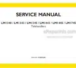 Photo 5 - New Holland LM1340 LM1343 LM1345 LM1443 LM1445 LM1745 Service Manual Telehandler 87682524B