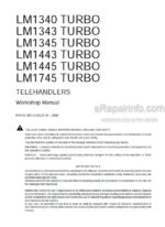 Photo 5 - New Holland LM1340 LM1343 LM1345 LM1443 LM1445 LM1745 Turbo Workshop Manual Telehandler 6041354201