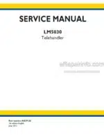 Photo 4 - New Holland LM5030 Service Manual Telehandler 84559135NA