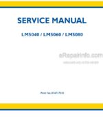 Photo 4 - New Holland LM5040 LM5060 LM5080 Service Manual Telehandler 87471751E