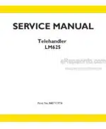 Photo 4 - New Holland LM625 Service Manual Telehandler 84571197A