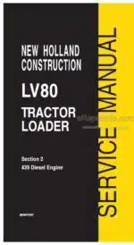 Photo 4 - New Holland LV80 Service Manual Tractor Loader 86641827