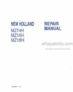 Photo 4 - New Holland MZ14H MZ16H MZ18H Repair Manual Mower 87045363