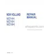Photo 4 - New Holland MZ14H MZ16H MZ18H Repair Manual Mower 87045363