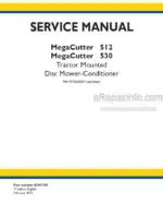 Photo 4 - New Holland Mega Cutter 512 530 Service Manual Tractor Mounted Disc Mower-Conditioner 47937741