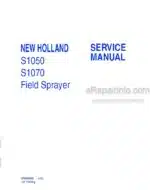 Photo 5 - New Holland S1050 S1070 Service Manual Field Sprayer 87655452