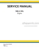 Photo 4 - New Holland S4L2 S4L Service Manual Engine 84373329