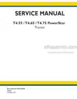 Photo 4 - New Holland T4.55 T4.65 T4.75 Power Star Service Manual Tractor 84419869A