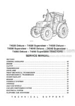 Photo 4 - New Holland T4020 T4030 T4040 T4050 Deluxe Supersteer Service Manual Tractor 87666787B