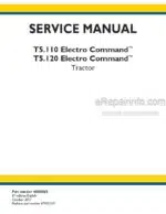 Photo 4 - New Holland T5.110 T5.120 Electro Command Service Manual Tractor 48038068