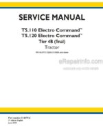 Photo 4 - New Holland T5.110 T5.120 Electro Command Tier 4B Final Service Manual Tractor 51487916
