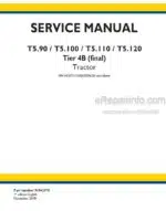Photo 4 - New Holland T5.90 T5.100 T5.110 T5.120 Tier 4B Final Service Manual Tractor 51543579