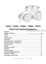 Photo 4 - New Holland T5030 T5040 T5050 T5060 T5070 Service Manual Tractor 87679925A