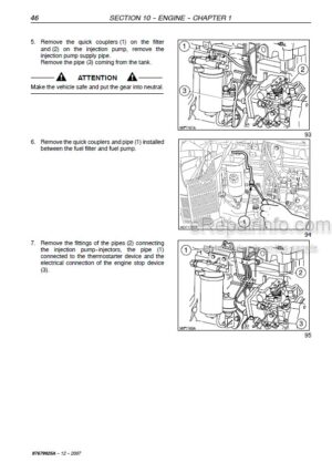 Photo 10 - New Holland T5030 T5040 T5050 T5060 T5070 Service Manual Tractor 87679925A
