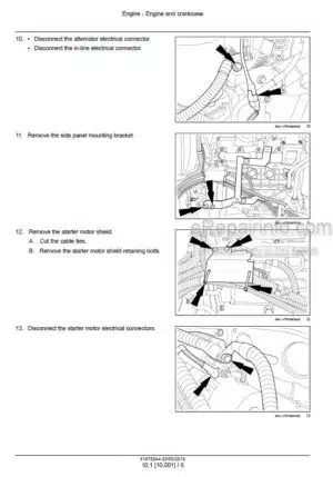 Photo 2 - New Holland T6.125 T6.145  T6.155 T6.165 T6.175 T6.180 Auto Command Tier 4B Final  Service Manual Tractor 51675244