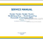 Photo 4 - New Holland T8.320 T8.350 T8.380 T8.410 Smart Trax PST Tier 2 Service Manual Tractor 48123737