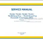Photo 4 - New Holland T8.320 T8.350 T8.380 T8.410 Smart Trax PST Tier 2 Service Manual Tractor 48123737