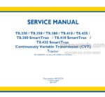 Photo 4 - New Holland T8.320 T8.350 T8.380 T8.410 T8.435 T8.380 / T8.410 / T8.435 Smart Trax Tier 2 Service Manual Tractor 48123734