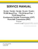 Photo 5 - New Holland T8.320 T8.350 T8.380 T8.410 T8.435 T8.380 / T8.410 / T8.435 Smart Trax CVT PST Tier 4B Service Manual Tractor 51537936