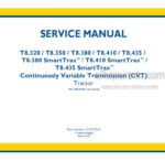 Photo 4 - New Holland T8.320 T8.350 T8.380 T8.410 T8.435 T8.380 / T8.410 / T8.435 Smart Trax CVT Tier 4B Service Manual Tractor 51537937