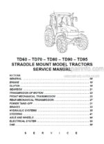Photo 4 - New Holland TD60 TD70 TD80 TD90 TD95 Straddle Mount Model Service Manual Tractor 84285908R0