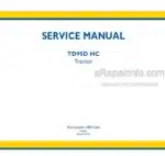 Photo 4 - New Holland TD95D HC Service Manual Tractor 48013264