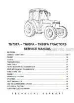 Photo 4 - New Holland TN75FA TN85FA TN95FA Service Manual Tractor 6035445100
