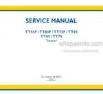 Photo 4 - New Holland TT55F TT65F TT75F TT55 TT65 TT75 Tier 3 Service Manual Tractor 48140372